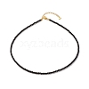 Natural Black Agate Beaded Necklaces for Women NJEW-JN03789-06-1