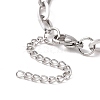 Non-Tarnish 304 Stainless Steel Cable Chain Bracelet for Men Women BJEW-E031-05A-P-3