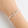 Double Heart Alloy Link Bracelets FS-WGC61CE-02-2
