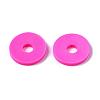 Flat Round Handmade Polymer Clay Beads CLAY-R067-10mm-31-7