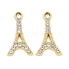 UV Plating Alloy Rhinestone Pendants ALRI-C009-12G-1