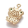 Brass Cubic Zirconia Pendants ZIRC-O029-13G-2