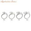 Brass Cup Peg Open Cuff Ring Settings KK-G518-10P-05-4