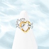 304 Stainless Steel Open Cuff Rings for Women RJEW-K321-01D-2