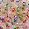 Frosted Spray Painted Glass Beads Strands GLAA-TA0003-10-19