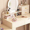 Round PU Leather & Plastic Jewelry Set Storage Box CON-TAC0014-06B-8