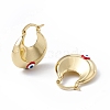 Enamel Evil Eye Thick Hoop Earrings EJEW-A093-02G-10-2