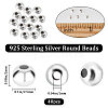 Beebeecraft 40Pcs 925 Sterling Silver Beads STER-BBC0002-04B-2