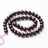 Round Natural Garnet Beads Strands X-G-D751-10mm-5