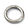 Tibetan Style 316 Surgical Stainless Steel Spring Gate Rings STAS-E191-02AS-02-1