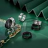 12Pcs 2 Colors 304 Stainless Steel Finger Ring RJEW-UN0001-18-3