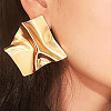 Iron Irregular Mirror Statement Stud Earrings LZ8927-1