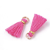 Polycotton(Polyester Cotton) Tassel Pendant Decorations X-FIND-S281-19-2