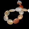 Faceted Oval Dyed Natural Red Agate Beads Strands G-R303-02-2