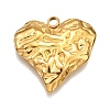 304 Stainless Steel Pendants STAS-M116-38G-2