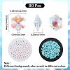 80Pcs Transparent Faceted Glass Connector Charms GLAA-SP0001-88C-02-2