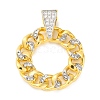 Rack Plating Brass Micro Pave Cubic Zirconia Pendants KK-M021-08G-02-1