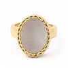 Natural Shell Oval Open Cuff Ring KK-A180-48G-2