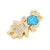 Brass Micro Pave Cubic Zirconia Pendants KK-I723-33G-2