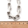 304 Stainless Steel Paperclip Chain Necklaces for Women Men NJEW-A033-02P-3