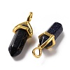 Synthetic Blue Goldstone Pointed Pendants G-K329-13G-3