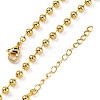 Rack Plating Brass Ball Chain Necklaces for Women NJEW-A035-04G-02-4