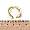 Adjustable Brass Micro Pave Clear Cubic Zirconia Cuff Rings RJEW-F101-17G-2