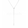 S925 Silver Butterfly Chain Necklace with Diamond Tassel Lock Collar OL9104-2-1