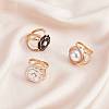 3Pcs 3 Style Natural Pearl Scarf Clip Buckles Rings JX552A-01-6