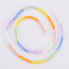 Transparent 7 Colors Electroplate Glass Beads Strands EGLA-T020-09-2