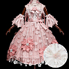 Flower Pattern Polyester Fabrics DIY-WH0622-079-6
