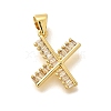 Rack Plating Brass Micro Pave Cubic Zirconia Pendants KK-L226-100G-X-1