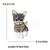 Cat Shaped Alloy Enamel Pins PW-WG2C75B-01-5