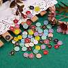 120Pcs 12 Colors Golden Plated Alloy Charms ENAM-SZ0001-64S-6