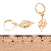 Brass Micro Pave Clear Cubic Zirconia Leverback Earrings EJEW-K300-20G-5