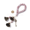 Brass Bell Key Pendant Decorations HJEW-JM04230-01-3