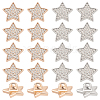 AHADERMAKER 20Pcs 2 Colors Zinc Alloy Rhinestone Shank Buttons AJEW-GA0006-90-1