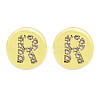 Brass Micro Pave Clear Cubic Zirconia Beads KK-T030-LA843-RX3-1