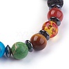 Natural/Synthetic Mixed Stone Stretch Bracelets BJEW-JB03945-01-2