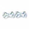 UV Plating Rainbow Iridescent Acrylic Beads OACR-H015-01-3