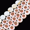 Natural Freshwater Shell Enamel Beads SHEL-N026-194-01-1