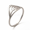 Non-Tarnish 304 Stainless Steel Hollow Out Butterfly Wing Finger Ring for Women RJEW-K239-13P-3