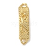 Brass Rectangle Saint Jude Connector Charms KK-M319-07G-1