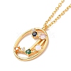 Colorful Cubic Zirconia Constellation Pendant Necklace LS-NJEW-H166-01J-2