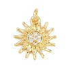Brass Micro Pave Clear Cubic Zirconia Pendants LS-KK-D258-08G-02-1