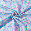 Leopard Print Rainbow Pattern Polycotton Fabric DIY-WH0028-18A-1