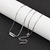 304 Stainless Steel Serpentine Chain Necklaces NJEW-K255-33P-1
