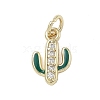 Brass Micro Pave Cubic Zirconia Charms LS-KK-K368-04A-G-1