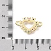 Brass Pave Cubic Zirconia Connector Charms KK-E802-15-4