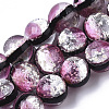 Handmade Silver Foil Glass Lampwork Beads Strands FOIL-T003-03E-1